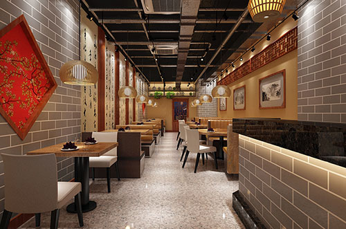 庆阳传统中式餐厅餐馆装修设计效果图