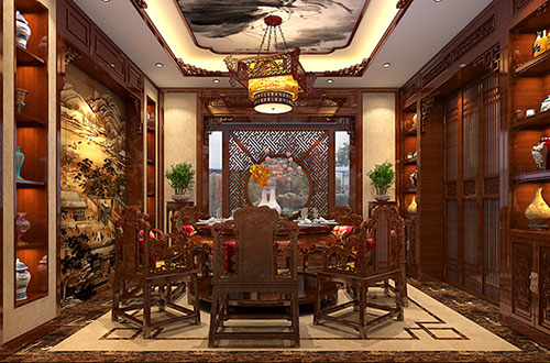 庆阳温馨雅致的古典中式家庭装修设计效果图