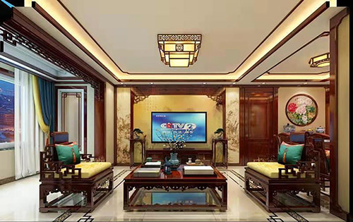 庆阳住宅新中式风格装修，尽显奢华品味